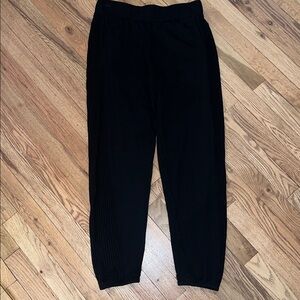 CALE Black Textured Jogger Sweatpants Size Small